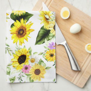 Linge De Cuisine Tournesol d'aquarelle 7