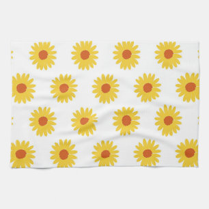 Linge De Cuisine Tournesol Jaune Joli Rétro Y2K Motif