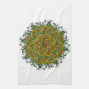 Linge De Cuisine Tournesol Mandala Nature Lover Tournesols Floral