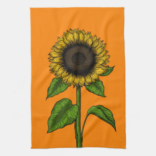 Linge De Cuisine Tournesol orange