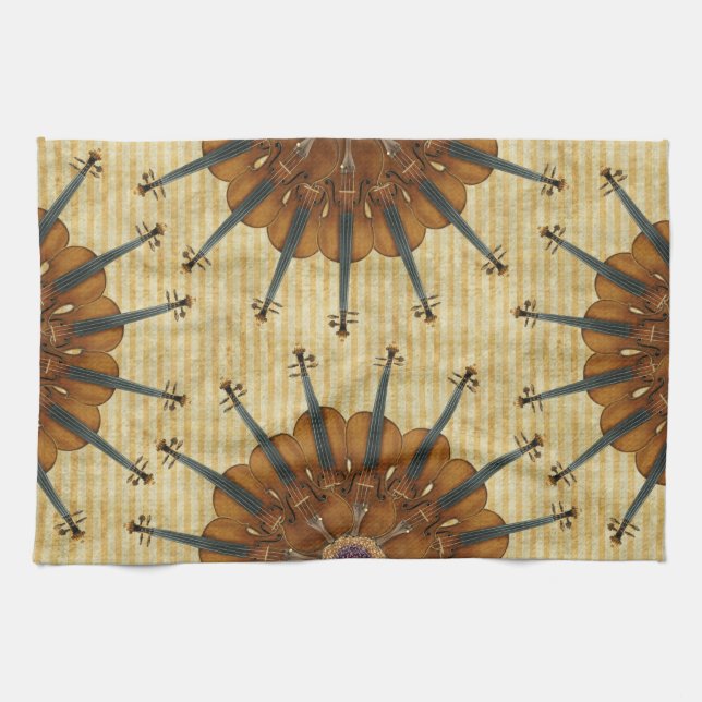 Linge De Cuisine Tournesols de violon (Horizontal)