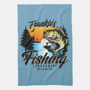Linge De Cuisine Tournoi de pêche personnalisé Truite pêcheur