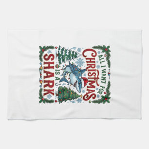 Linge De Cuisine Tous Veulent des Arbres de Noël Requins