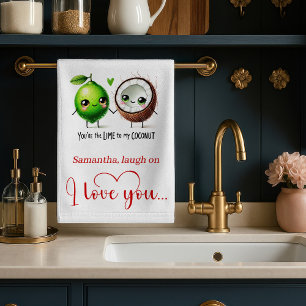 Linge De Cuisine Towel de cuisine drôle Cadeau d'amour élégant
