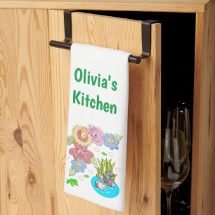 Linge De Cuisine Towel de cuisine Ducks Pond Floral