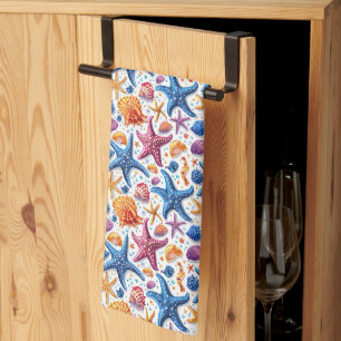 Linge De Cuisine Towel de cuisine étoile de mer coquillage nautique