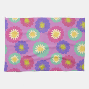 Linge De Cuisine Towel de cuisine floral rétro coloré