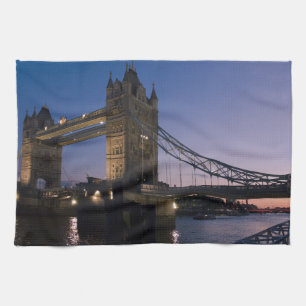 Linge De Cuisine Tower Bridge Londres Angleterre Water Night City