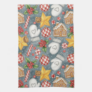 Linge De Cuisine Traitements de vacances fantaisistes & Mitaines d'