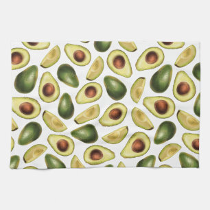Linge De Cuisine Tranches d'Avocado vert mignonne et d'Avocado