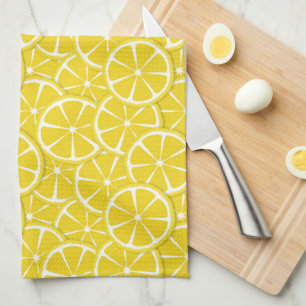 Linge De Cuisine Tranches de citrons, jaune, fruits