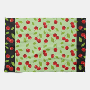 Linge De Cuisine Très cerise Dishtowel - en vert
