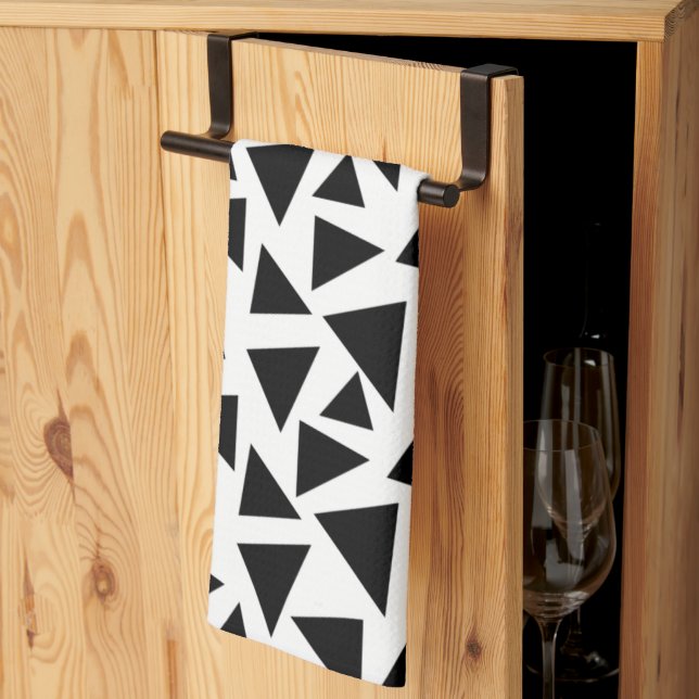 Linge De Cuisine Triangles noirs (Pliage en tiers)