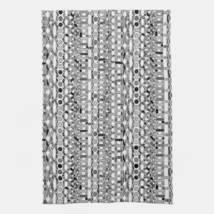 Linge De Cuisine Tribal Batik - nuances de gris / gris
