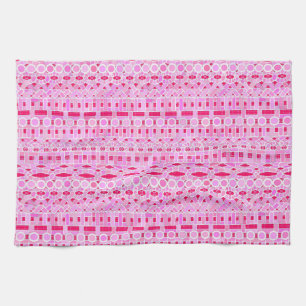 Linge De Cuisine Tribal Batik - tons roses