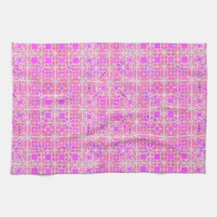 Linge De Cuisine Tribal Batik - tons roses et orchidées