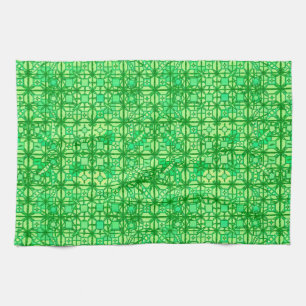 Linge De Cuisine Tribal Batik - tons verts
