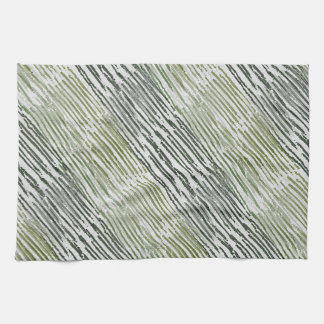 Linge De Cuisine Tribal Green Stripes Abstract Pattern 