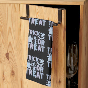 Linge De Cuisine Trick or Treat Fantômes Mignons Halloween Noir