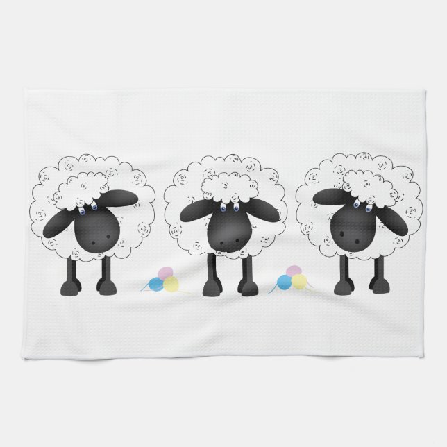 Linge De Cuisine Trio des moutons (Horizontal)