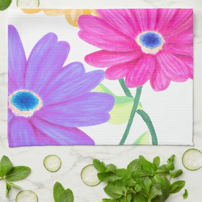 Linge De Cuisine Trio of Joy: Bright Floral  (Plié)