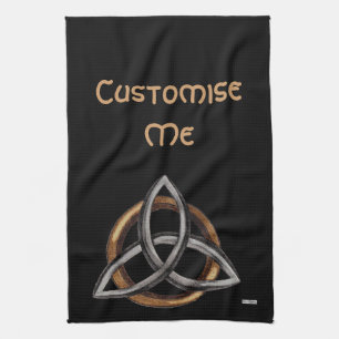 Linge De Cuisine Triquetra (brun/argent)