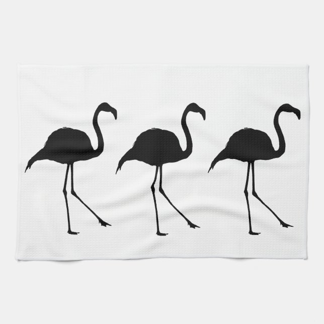 Linge De Cuisine Trois Flamants roses (Horizontal)