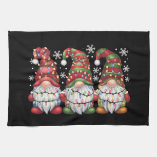 Linge De Cuisine Trois Gnomes Carreaux Buffalo Rouge Noël