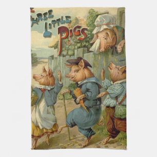 Linge De Cuisine Trois Petits Chiens Vintage Fairy Tale