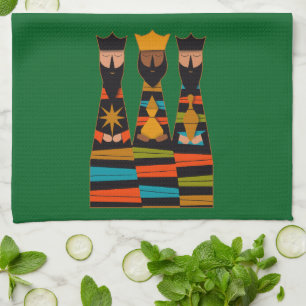 Linge De Cuisine Trois Sages Modernes de la Mi-Siècle