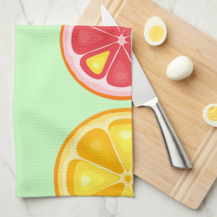 Linge De Cuisine TROPICAL Agrumes FRUIT D'ÉTÉ Orange citrons Tranch