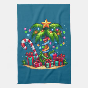 Linge De Cuisine Tropical Christmas Holiday Palm Tree