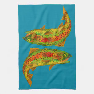 Linge De Cuisine Truite arc-en-ciel feuille Aspen 5