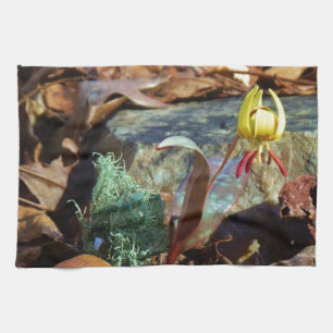 Linge De Cuisine Truite jaune et prune Lily et Coquille d'escargot