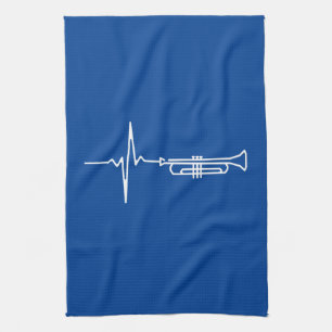 Linge De Cuisine Trumpet Heartbeat Trumpet Player Cadeau