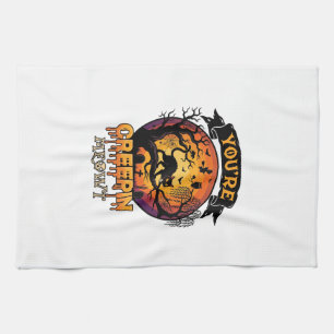 Linge De Cuisine Tu Me Fais Fuir Halloween Chat Noir Pleine Lune