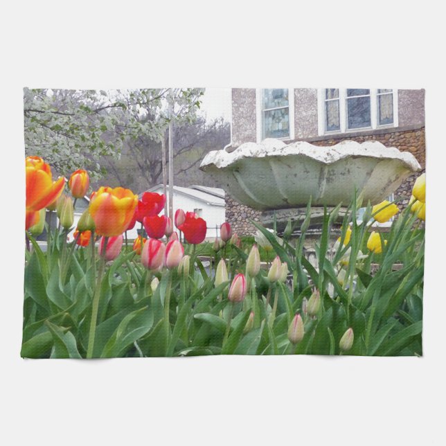 Linge De Cuisine Tulipes de printemps (Horizontal)