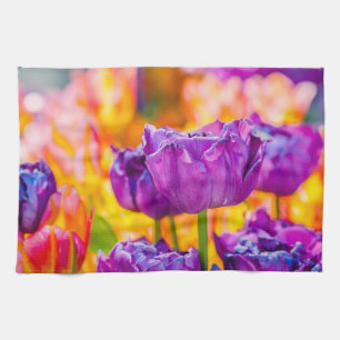 Linge De Cuisine Tulipes Enchantant violet