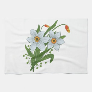 Linge De Cuisine Tulipes et jonquilles fleurs