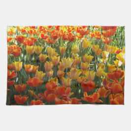 Linge De Cuisine Tulipes orange et jaune