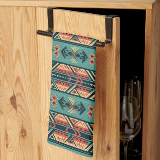 Linge De Cuisine Turquoise de la tribu sud-ouest