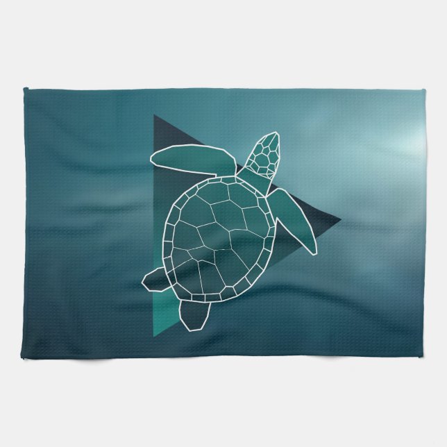 Linge De Cuisine Turtle Lover Green Turtle (Horizontal)