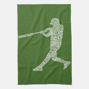 Linge De Cuisine Typographie Baseball Softball Player Tea Towne