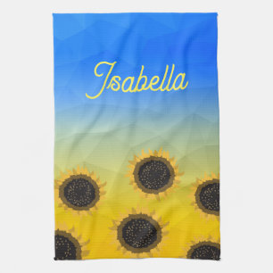 Linge De Cuisine Ukraine géométrie maillage Tournesols Nom personna