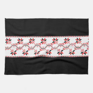 Linge De Cuisine ukraine traditionnelle folk motif ethnique géométr