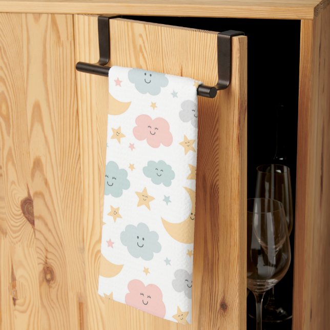 Linge De Cuisine Un beau regard dans le Motif du ciel (Pliage en tiers)
