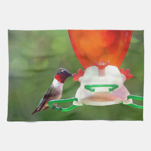 Linge De Cuisine Un colibri à gorge rubis
