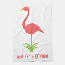 Un Flamant rose rose rétro pour la cuisine