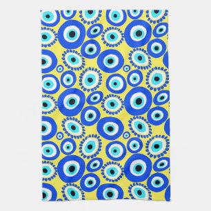 Linge De Cuisine Un Motif grec lumineux sur Yellow