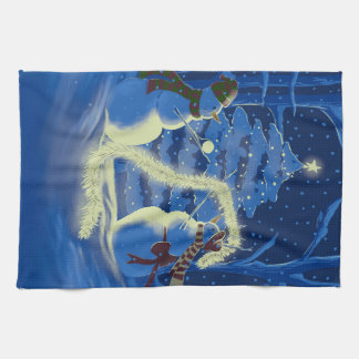 Linge De Cuisine Un Noël de bonhomme de neige